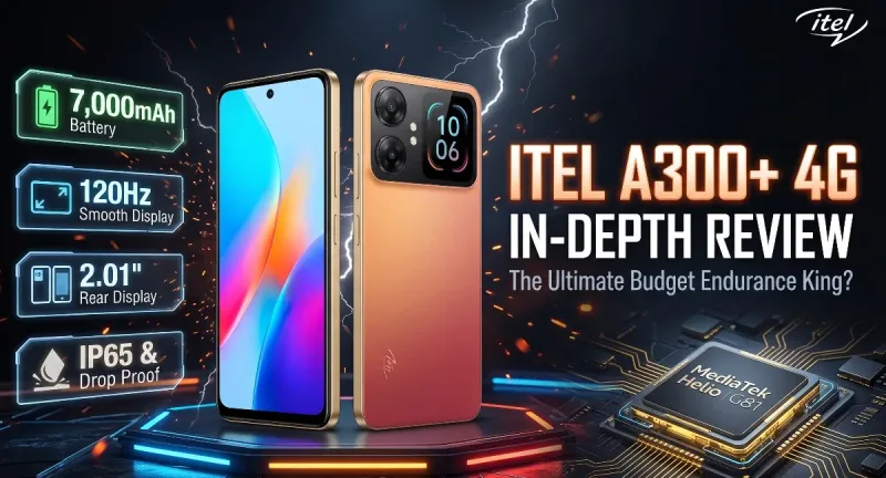 Itel A300+ Mobile Review: The 7,000mAh Battery King With an Interactive Rear Screen