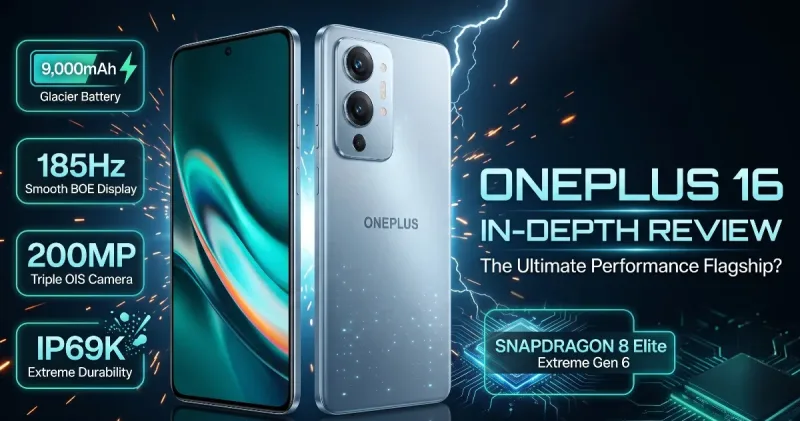 OnePlus 16 Mobile Review: The 9,000mAh Battery and 185Hz Beast Tested